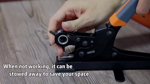 XOOL Revolving Punch Plier Kit, Leather Hole Punch Set for Belts, Watch Bands, Straps, Dog Collars, Saddles, Shoes, Fabric, DIY Home or Craft Projects, Heavy Duty Rotary Puncher, Multi Hole Sizes Make