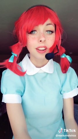 Transformed Anna Wig into Wendy Cosplay | Fast Food-Inspired Costumes