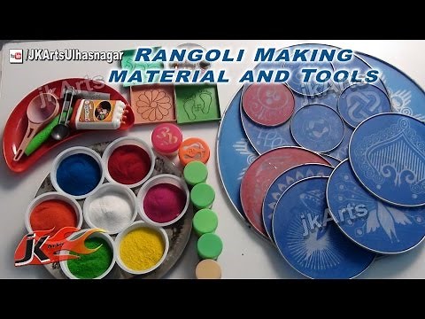DIY Rangoli Making Tools and Material | How to use | JK Arts 408