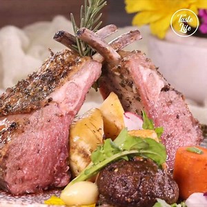 Get fancy and make this Herb-Marinated Rack of Lamb😍! Recipe: https://www.tasteshow.com/product/herb-marinated-french-rack-of-lamb-oven-roasted_12581.html | Taste Life