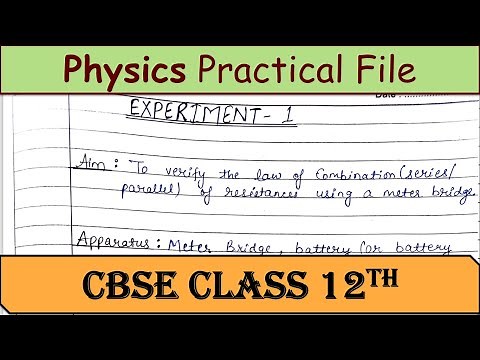 Physics Practical File Class 12 PDF || Session 2022-23 || CBSE Class 12th Physics Practical File