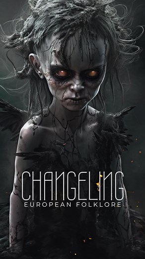 Changeling, European Folklore | Image Credits: @leonbojalil_ai 🔥 #mythicalcreatures #fantasyfacts #folklorefeatures #creaturecharacteristics #legendarylooks #mythicaltraits #enchantedexplanations #magicalmentions