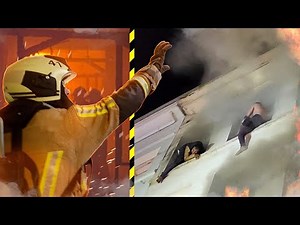 IMMENSE BUILDING FIRE WITH NUMEROUS RESCUES 🔥