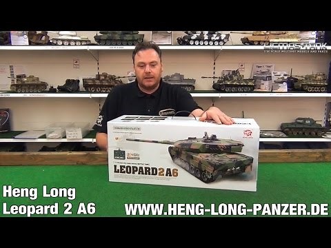 RC TANK LEOPARD 2 A6 HENG LONG 3889-1 PRODUCT PRESENTATION UNBOXING