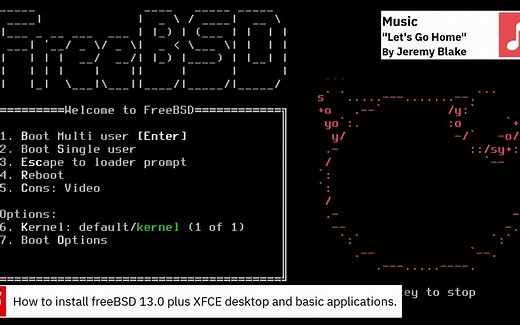 How to install freeBSD 13.0 plus XFCE desktop and basic applications