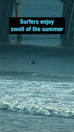 21K views · 235 reactions | SURF'S UP  The News4JAX Beach Cam captured surfers enjoying the best swell of the summer on Thursday, thanks to Hurricane Erin. | WJXT4 The Local Station / News4JAX | Facebook