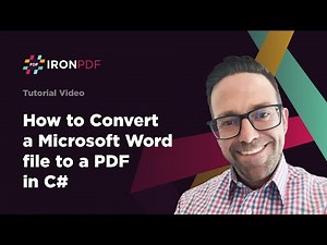 How to Convert DOCX to PDF Using C# | IronPDF