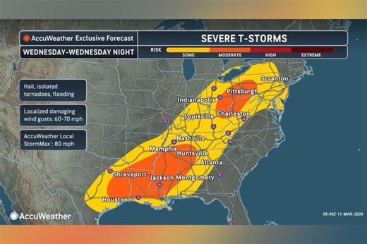 Severe Weather Update: Maps Show States Facing Damaging Storms This Week