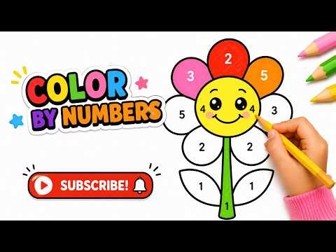 Color with Numbers for Kids | Learn Colors & Coloring Fun | Color by Number | Toddler Learning Video