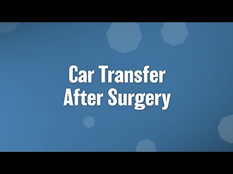 Car transfers after total knee or anterior hip joint replacement surgery