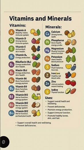 Vitamins & Minerals Explained: What Each One Actually Does for Your Body! 💊