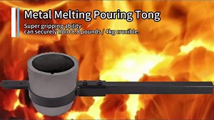 4KG Crucible Tongs Set for Melting Metal, Graphite Crucible Lifting Melting Metal Pouring Tongs Casting Tools for Jewelers Blacksmith Metalsmith Refiners Smelter (2 Tongs)