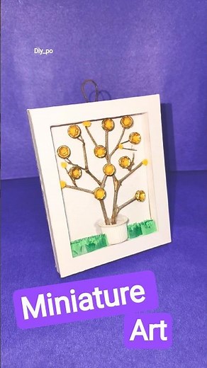 “Crafting a Hyper-Realistic Mini Tree Frame" Miniature Art Modeling ! Cardboard Craft #shorts #diy