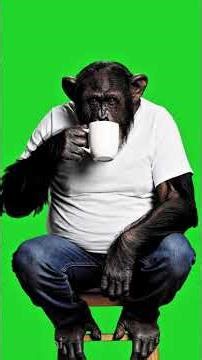 Monkey drinks coffee #funny #sharingtemplate #shortsreels #capcut #memes