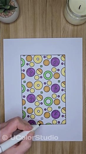 UColor Studio | Zen yellow buttons pattern