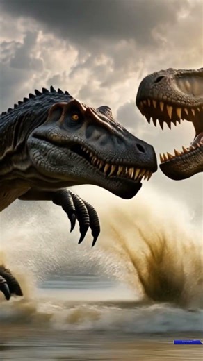 The Moment Spinosaurus Attacks T-Rex ⚡