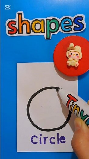 🔵 Magic Circle Coloring Time! 🎨💙A simple circle… #abc #shapes #alphabetsong #learning