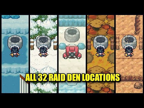 Pokemon Unbound 2.1.1 - All 32 Raid Den Locations