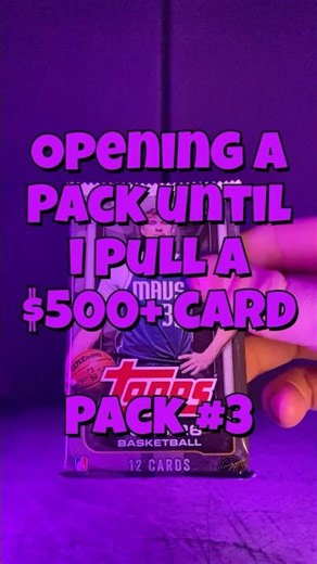 Opening Packs until I pull a $500+ Card!💰Pack 3! #sportscards #topps #basketball #basketballcards