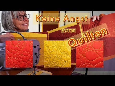 Freehand quilts for beginners - quilted leaves