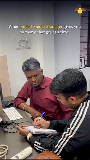 When the brief keeps changing… but the deadline doesn’t. 😌 Social Media Manager says “just one small change”… Graphic designer opens the same file again. 🫠 Agency life is all about chaos, creativity, and making it work anyway. If this feels personal - welcome to the Firefly universe. . . . #FireflyCreativeSolutions #AgencyLife #GraphicDesignerLife #DigitalMarketingAgency #CreativeTeam . . . (Firefly Creative Solutions, creative agency life, graphic designer struggles, social media manager, mar