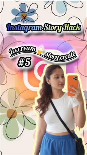 Instagram Story hacks 😳 creat a unique story 🤗🍦 #instagram #viralshorts #hack