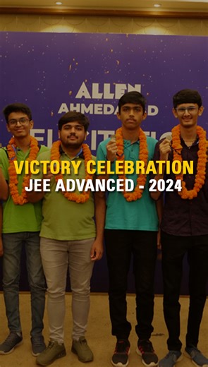 ⭐ Celebrate with us as we honor ALLEN Gujarat's JEE Advanced 2024 champions! 📷 Watch the highlights of our top performers being felicitated with cash prizes. #victory #celebration #JEEAdvanced #toppers #felicidade #achievement #allen #allengujarat | ALLEN Career Institute, Gujarat