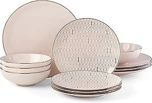 Lenox 886115 Trianna Blush 12-Piece Dinnerware Set