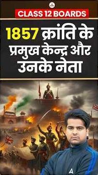 1857 की क्रांति: प्रमुख केंद्र और उनके नेता | Indian Freedom Fighters #1857 #1857kranti #shorts
