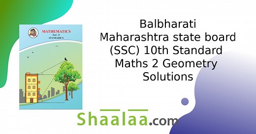 Balbharati solutions for Mathematics 2 [English] Standard 10 Maharashtra State Board chapter 6 - Trigonometry [Latest edition] | Shaalaa.com