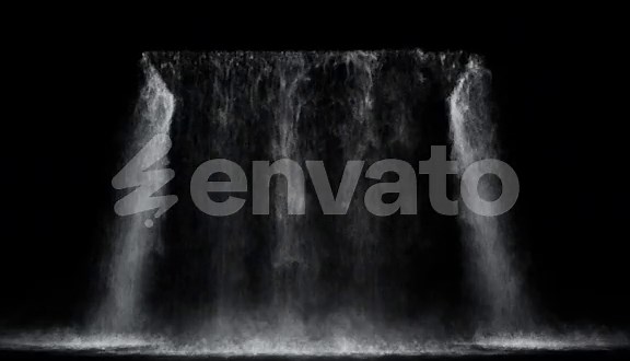 Realistic Waterfall Animation with Alpha Channel