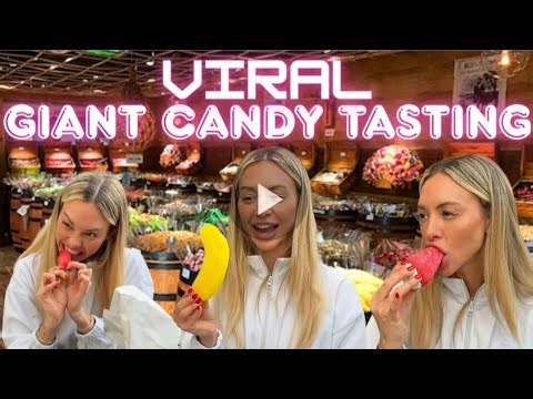 Viral Giant Candy Tasting: Eating MASSIVE Sweets & Crazy Reactions