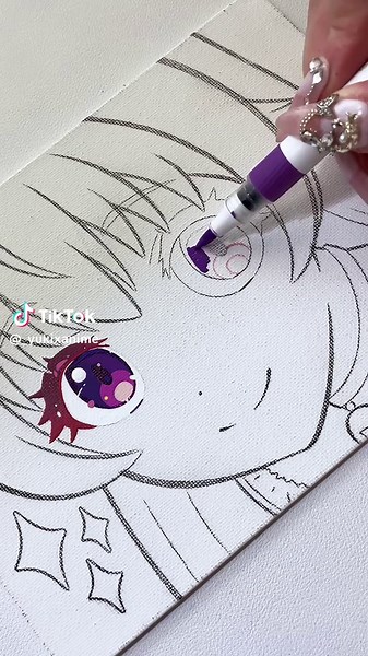 Drawing Nico from Witch Watch with Acrylic Markers