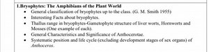 Bryophytes: The Amphibians of the Plant WorldGeneral classifi... | Filo