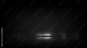 Abstract bokeh shiny lights on horizon with reflection motion design. Seamless looping. Video animation Ultra HD 4K 3840x2160
