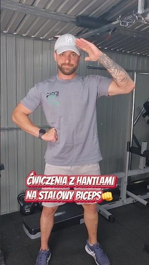 Ćwiczenia na biceps hantlami. Trening w domu. Biceps workout. #biceps #gym #trening #dc