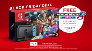 Bring home the joy of Nintendo Switch on Black Friday with this special offer on a Nintendo Switch and Mario Kart 8 Deluxe. | Nintendo of America