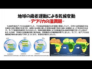 地球の歳差運動による気候変動 アフリカの湿潤期