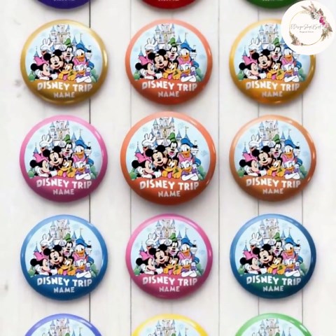 Personalized Disney Birthday Pin Buttons, Mickey and Friends Birthday Boy Birthday Girl Celebration Pin, WDW Disneyland Family Birthday Trip - Etsy
