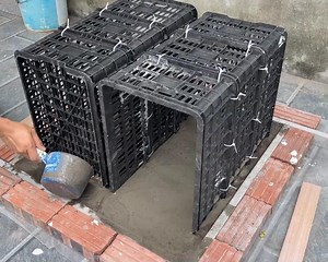 Make an Outdoor Coffee Table with Storage From Plastic Tray. | Creative Crafts