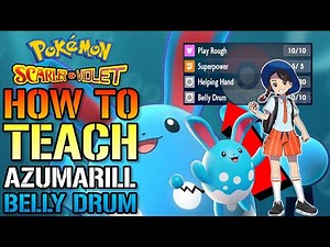 Pokemon Scarlet & Violet: How To Teach Azumarill "Belly Drum" Move! From "Hariyama" (Picnic Guide)