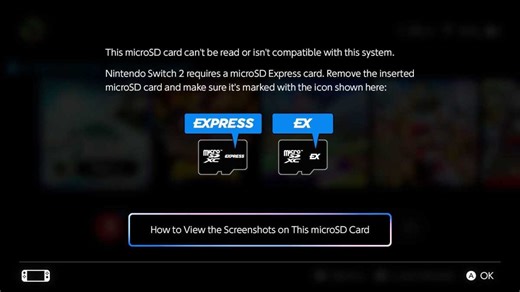 Why Your Old SD Card Won't Work With the Switch 2