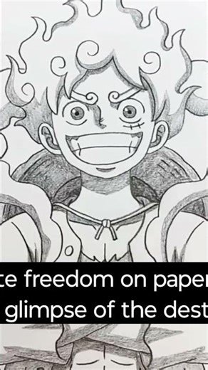 Gear 5 Luffy Pencil Drawing | One Piece Tutorial