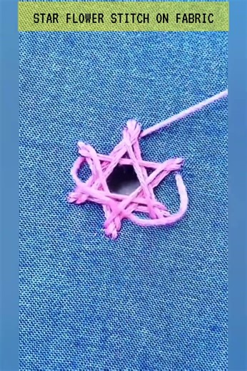 Fixing Fabric Holes with Star Flower Stitch | Creative Hand Embroidery #embroideryart #sewinghack