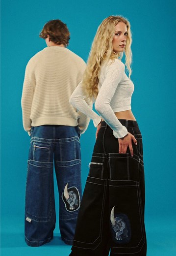 The Rhinos from the original JNCO Endangered Species Collection. Available in Dark Stone and Jet Black. Live now at Jnco.com #JNCO #Jncojeans