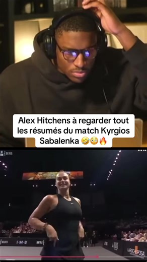 Drôle. #alexhitchens #kyrgios #tennis #match #pourtoi