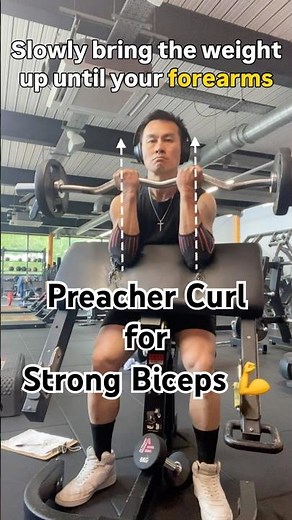 Preacher curl for strong biceps 💪