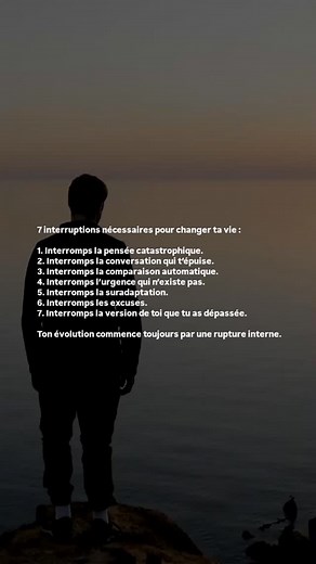 Ton évolution commence toujours par une rupture interne. break old patterns, mindset shift, inner transformation, stop overthinking, self evolution, mental clarity, new identity, rupture interne, transformation intérieure, schémas limitants, clarté mentale, changement profond, évolution personnelle | Glowy Avenue｜Inner Growth