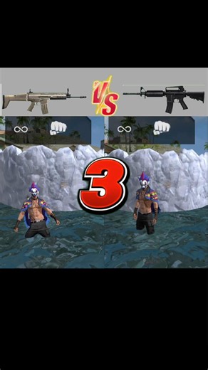 SCAR Vs M4A1 Gun Test 😱 Which AR Gun is Best? #freefire #gun #short