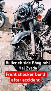 bullet 350 front shocker bend after accident #shockerbend,#bulletaccident